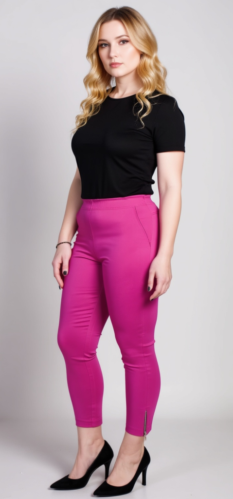 Spodnie Cevlar Fashion -Bengaliny 04 – 7/8 slim fit – fuksja