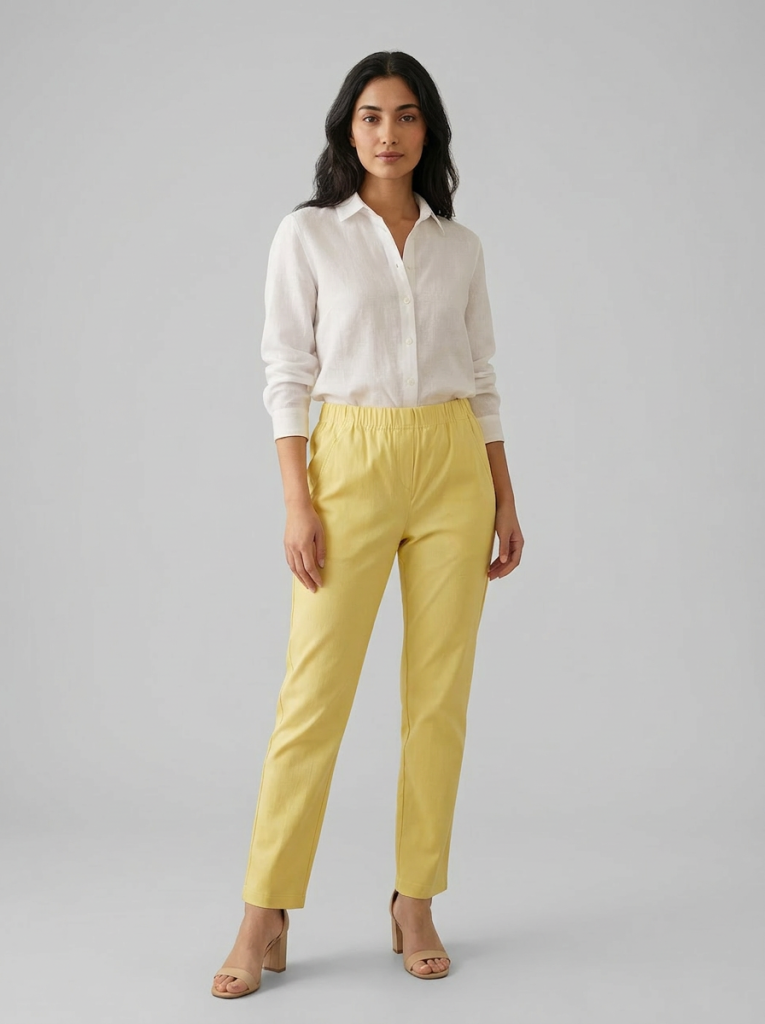 Spodnie Cevlar Fashion - Bengaliny 02 – regular - banan - przód